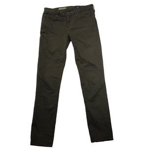 Adriano Goldschmied the Stevie Ankle Sateen Slim Straight Green Pants sz 25R